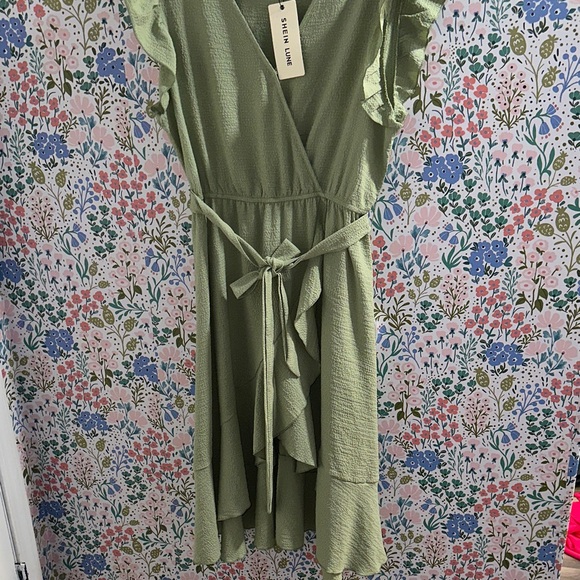 SHEIN Olive Green High Low Dress - Picture 2 of 10